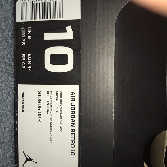 Air Jordan retro 10, cool grey/ infrared - Picture 4 of 5